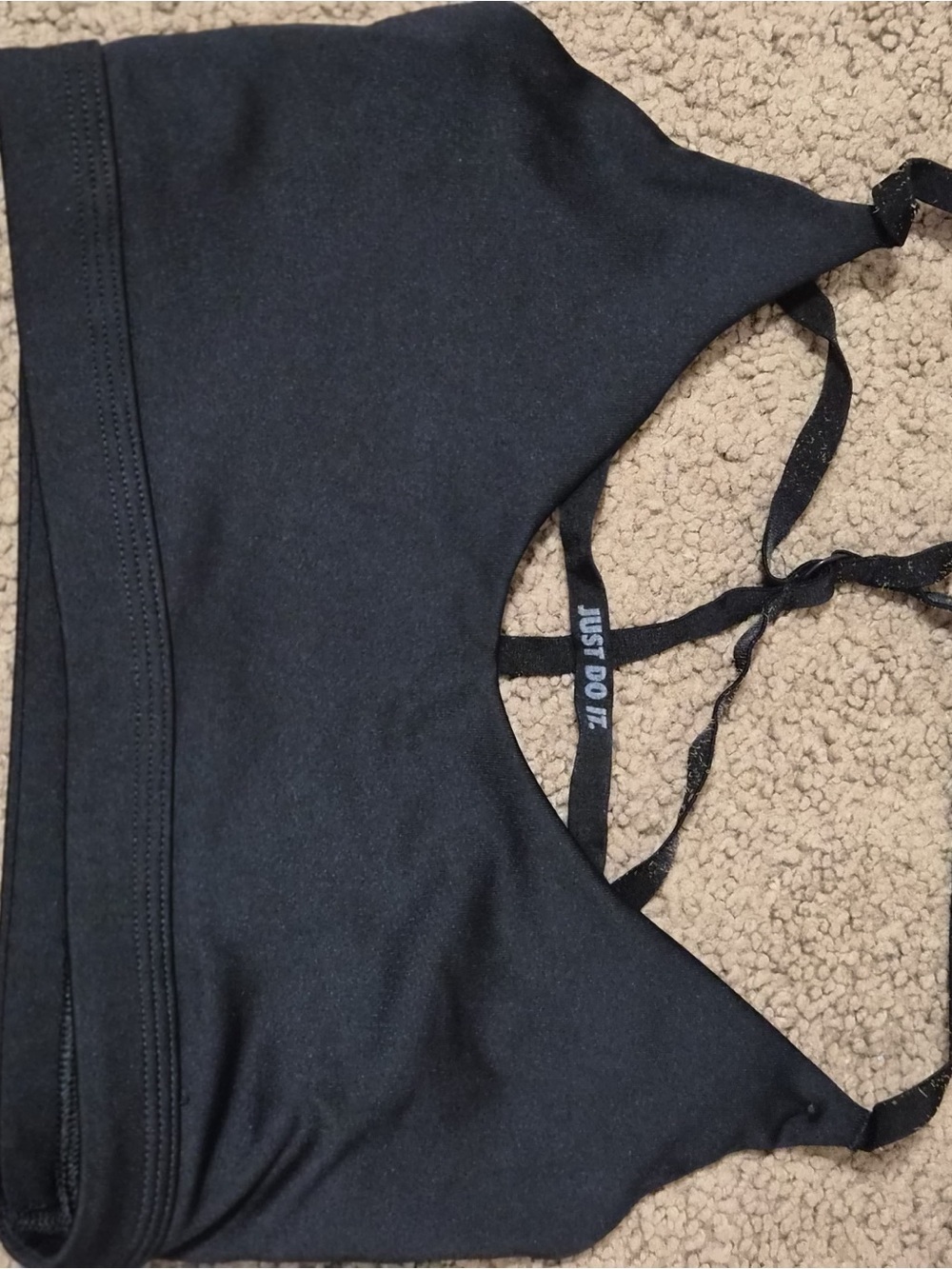 Nike Black Strappy Crisscross Sports Bra M